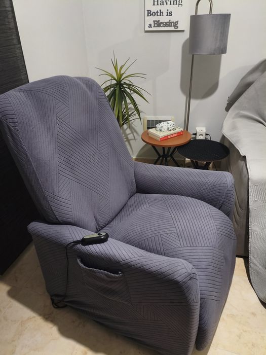 Poltrona relax elétrica pele sintética MAX antracite, Comforama.