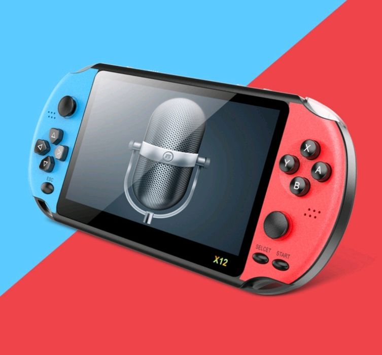 Consola videojogos X12 ecrã grande 5.1" incluí 300 Jogos