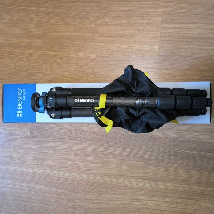 Tripé Carbono Benro Mach3 TMA38CL + Cabeça Genesis + Niveladora
