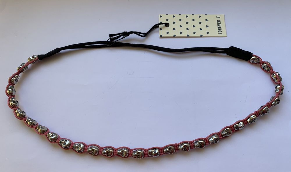 Повязка с черепами, обруч, украшение для волос, розовый ободок