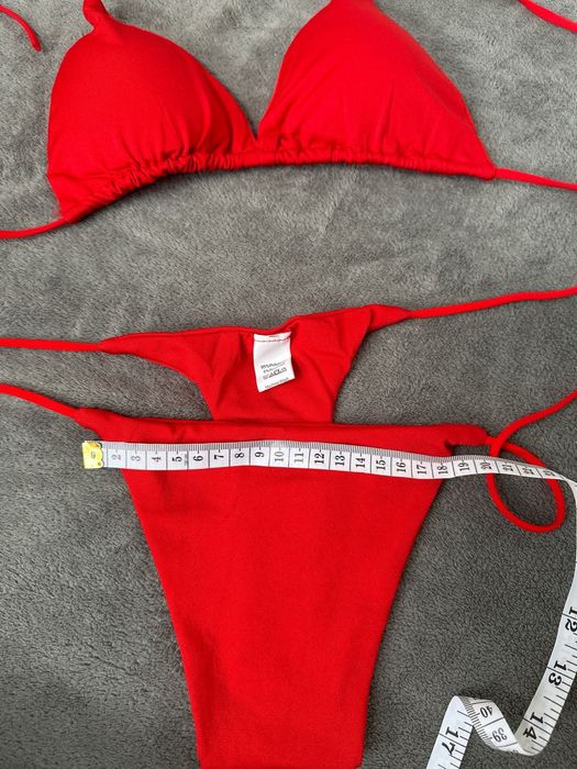 Nowe czerwone bikini stringi strój kąpielowy