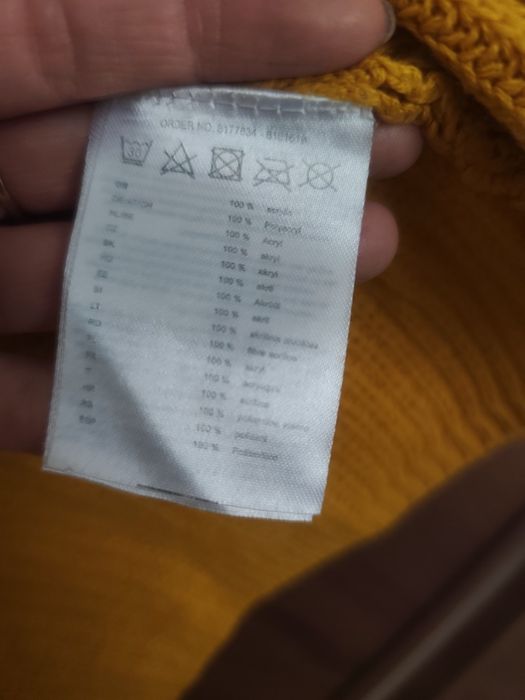 Żółty musztardowy sweter takko m 38 l 40