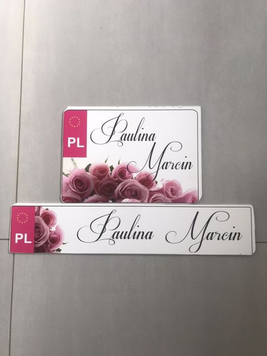 tablice ślubne do auta paulina marcin
