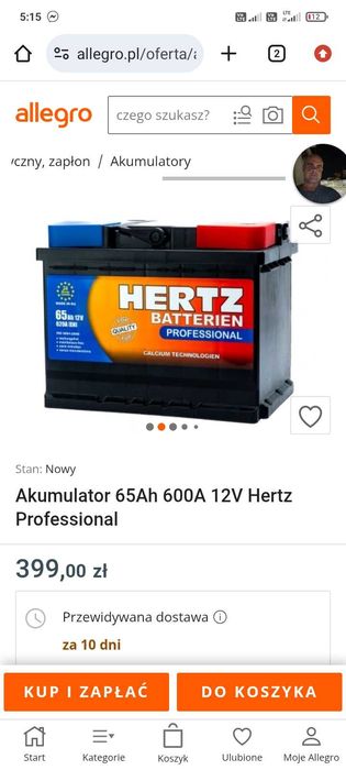 hertz batterien professional 65ah 12v 590a akumulator samochodowy