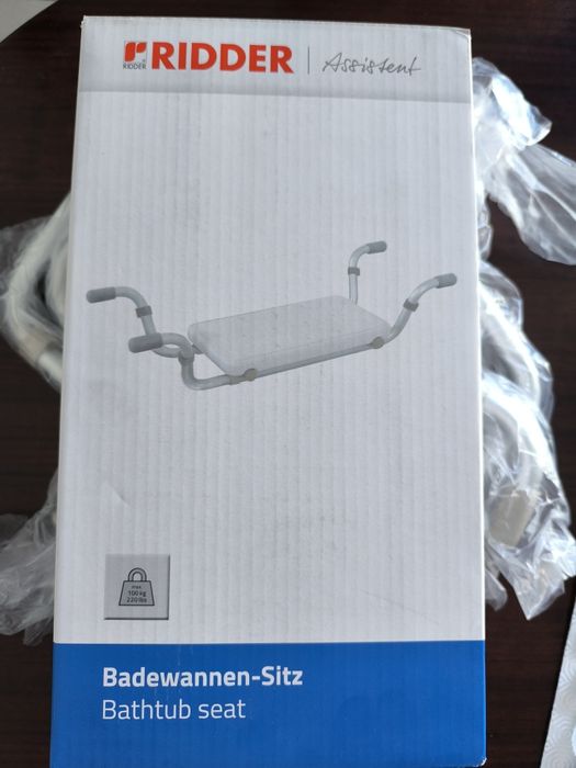 Conjunto de Assento de banheira + Barra de apoio com ventosas