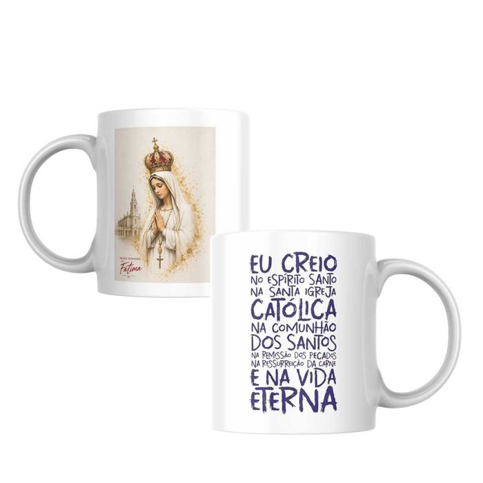 Caneca Religiosa Fe e Devocao -Catolicos