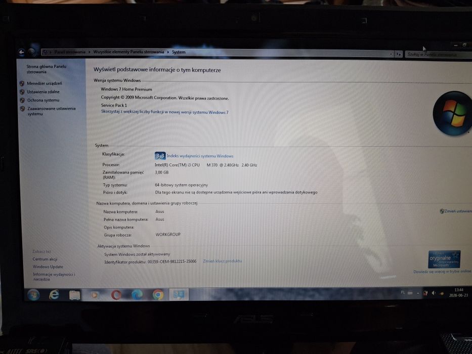 Asus X52J Stan igła