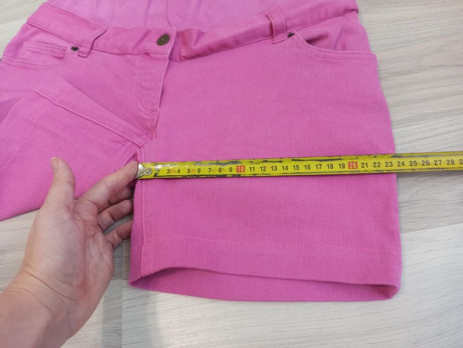 Krótkie spodenki ciążowe jojomamanbebe różowe S 36 niski pas ciążowy