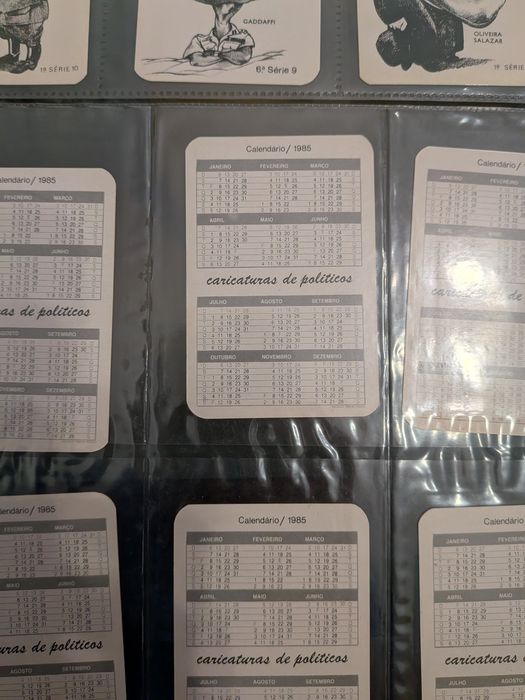 Calendários de coleção caricaturas