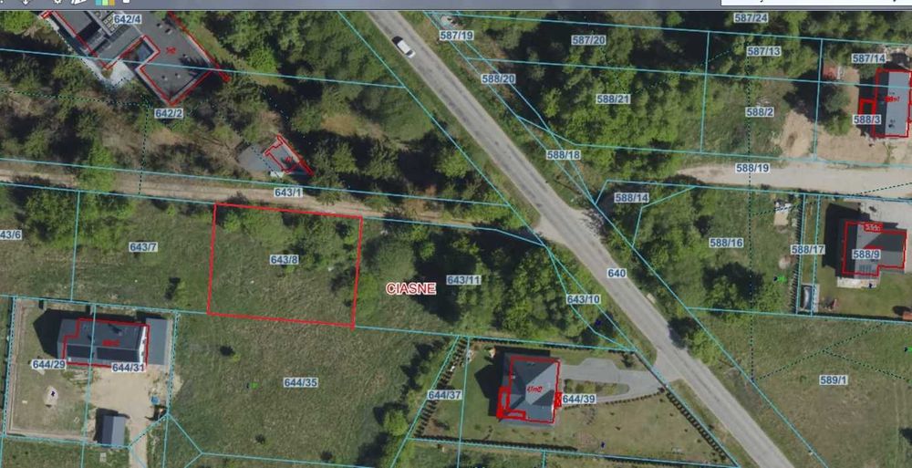 Działka budowlana 900 m2 - Ciasne | WZ na dom | dojazd asfaltowy