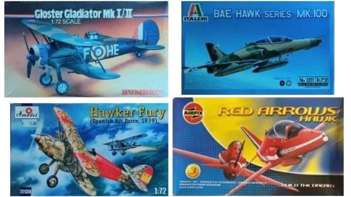 Kits aviões 1:72 Ingleses