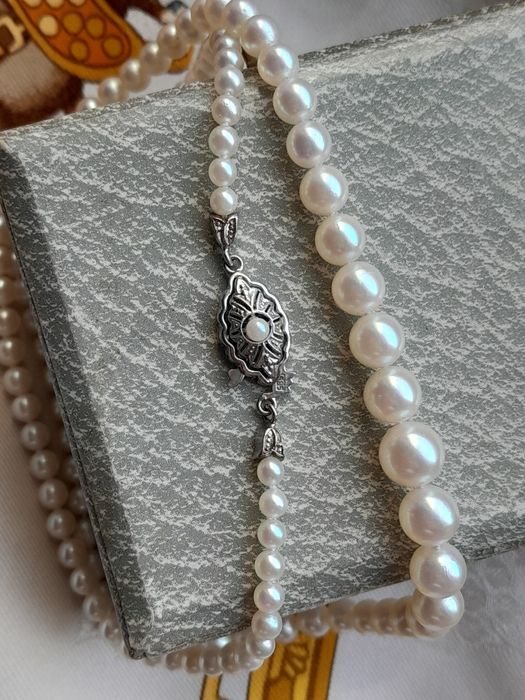 Piękny Naszyjnik Art deco Akoya Złoto 585 48cm WYCENA