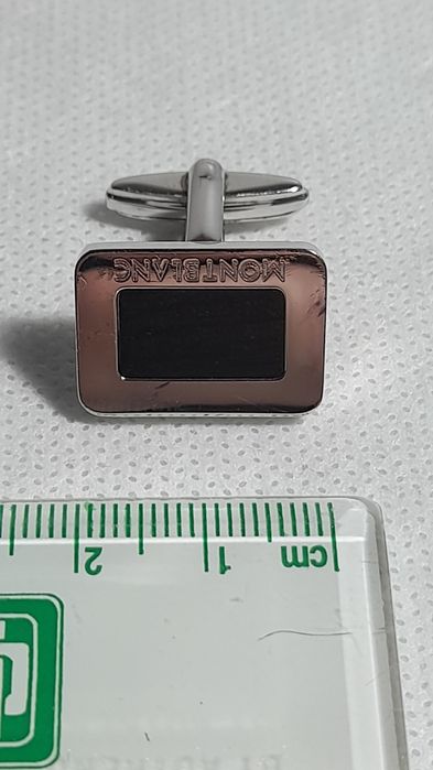 Abotoaduras Vintage Prata Esterlina 925 / Madeira Ébano Montblanc