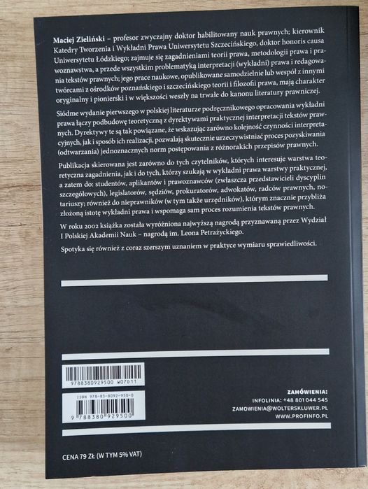 Wykładnia prawa Maciej Zieliński