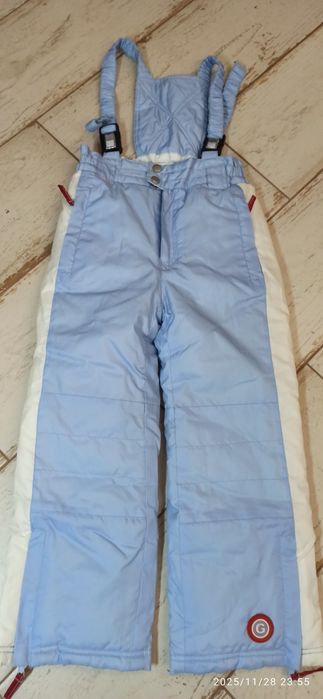 Zimowe narciarskie na szelkach spodnie 116 bdb dla dziewczynki