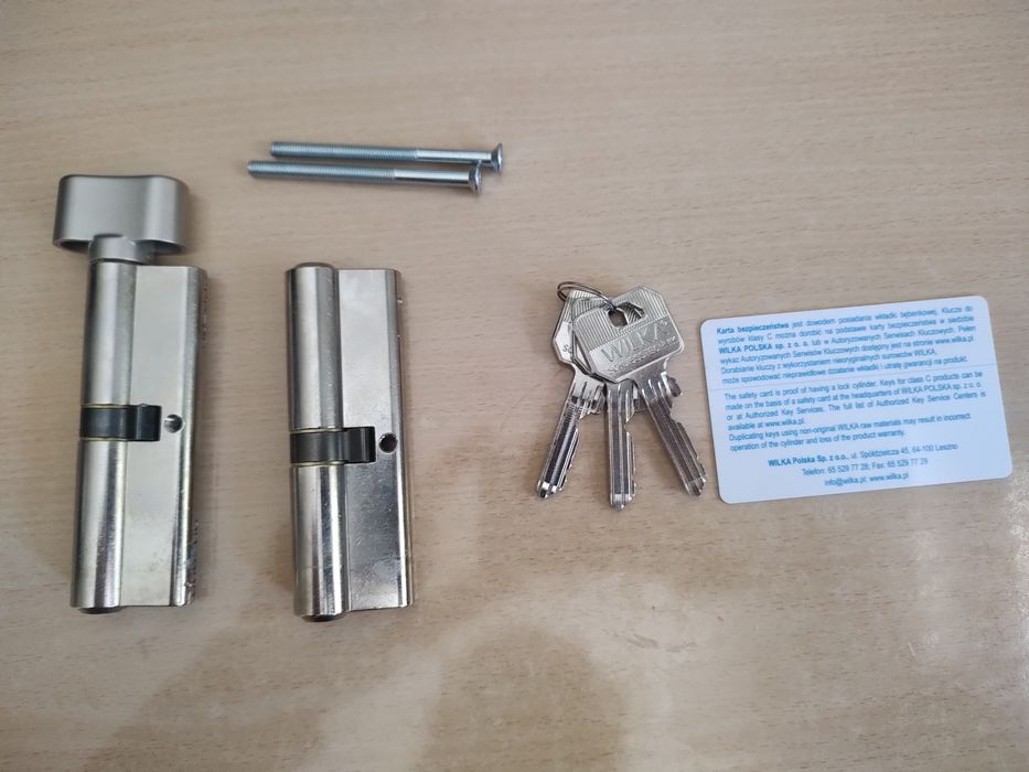 Komplet wkładek Wilka 45/50 50/45g nikiel klasa C