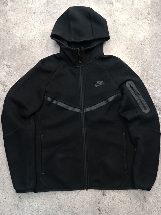 Nike tech fleece zip-hoodie black drill street wear style