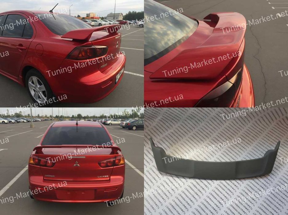 Накладка Диффузор Evolution на задний бампер Mitsubishi Lancer X