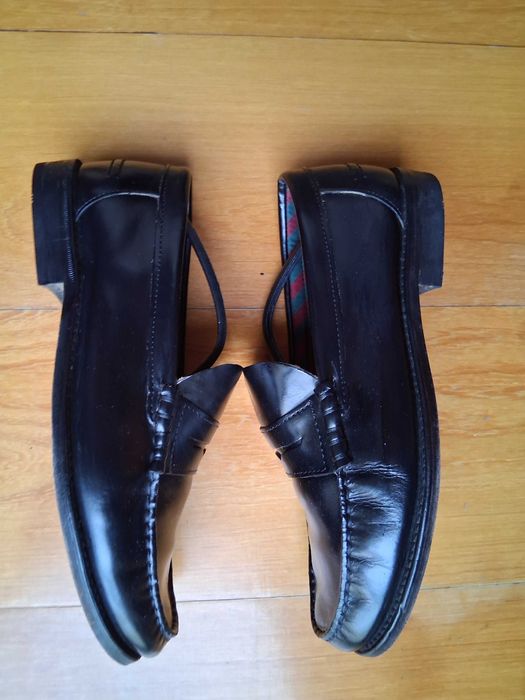 Sapatos de homem em pele polida preta, de pala, n.º43, marca Toscanini