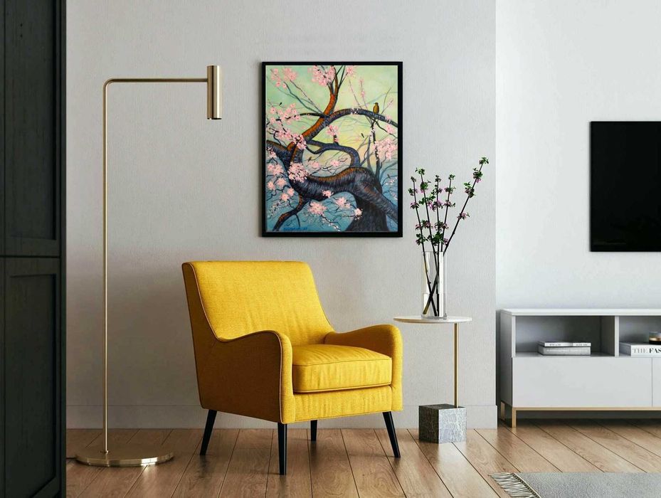 Картина ручної роботи, "Світанок" 40х50 акрил, холст на підрамнику.