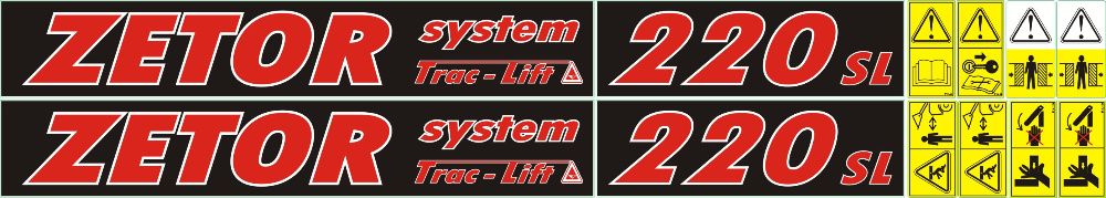 Naklejki ładowacza Tur Zetor System 200 i 220 sl itp