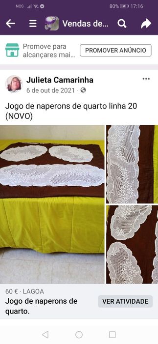 Trabalhos vários em croché com linha 20