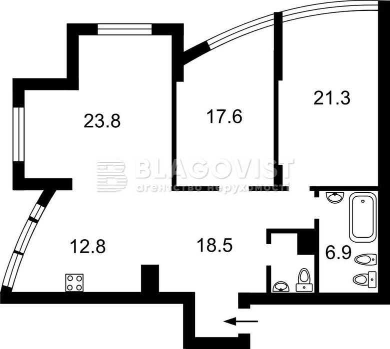 3-комнатная квартира по адресу ул. Лукьяненко Левка(Тимошенко) (площадь 103,2 м²) - Atlanta.ua - фото 17