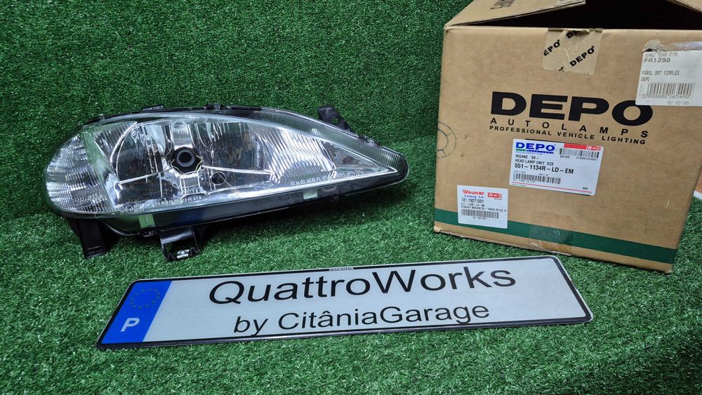 Otica Farol Frente Direita Renault Megane I 1999 Em Diante 551-1134R-LD-EM NOVO
