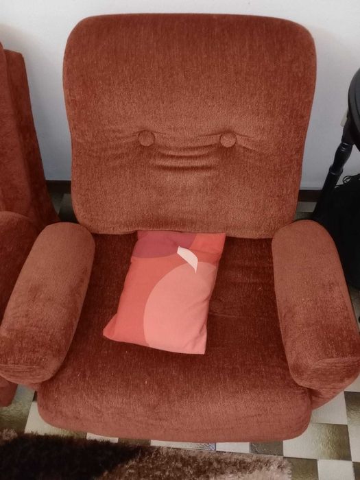 1 Poltrona Sofá Vermelho Ferrari