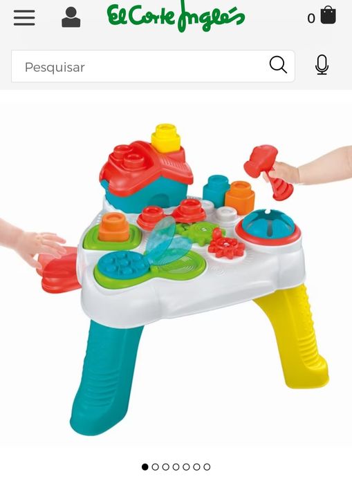Mesa sensorial de atividades da Clementoni