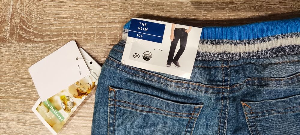 Nowe Spodnie Dziecięce Jeans Thermo Ocieplane 104 C&A