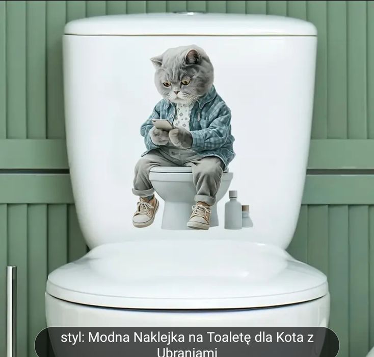 Naklejka na toaletę kot