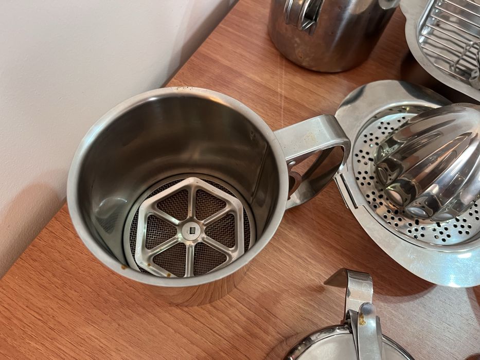 Conjunto 9 objetos em aço