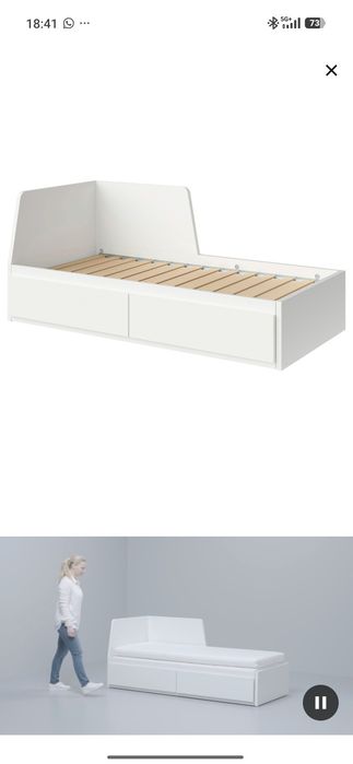 Cama dupla com 2 colchões