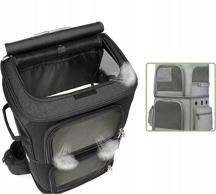 Podwójny Transporter Dla Psa Kota Na Kołach Plecak Wózek Dublo