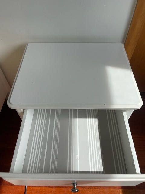 White Nightstand with Drawer64752021455235121