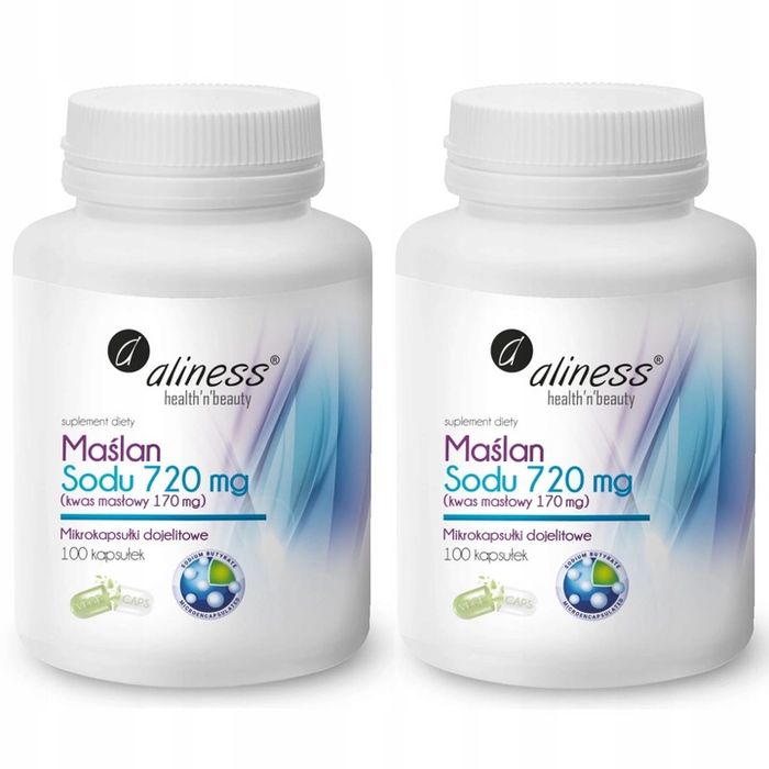 2x aliness maślan sodu 720 mg kwas masłowy jelita mikrokapsułki dojelitowe