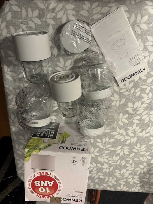 Kenwood AT320A Mini Chopper/Mill — 2 moulins + 3 bols (como novo, com caixa)