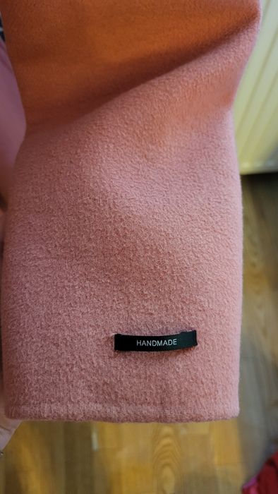 Płaszcz róż przejściowy wełna wiskoza r. 38, 40 Hallhuber