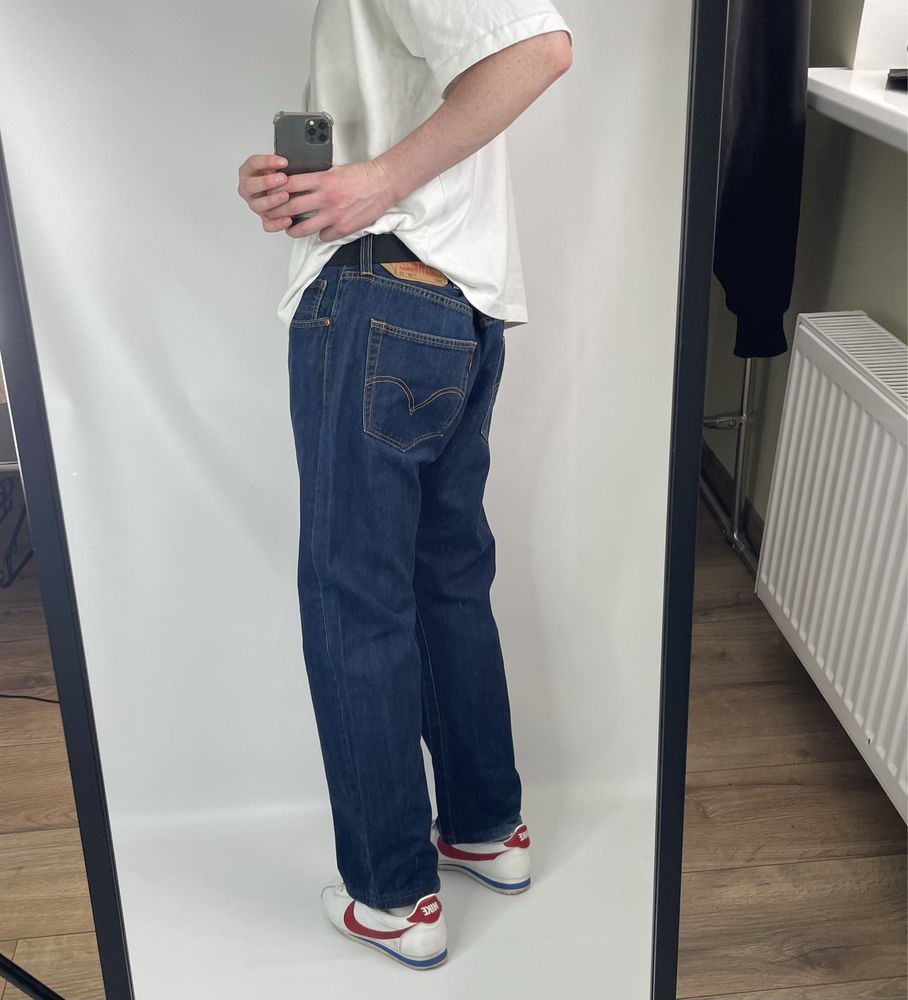 Темно сині джинси Levis 501 38/32 левис широкие джинсы левайс: 550 грн ...