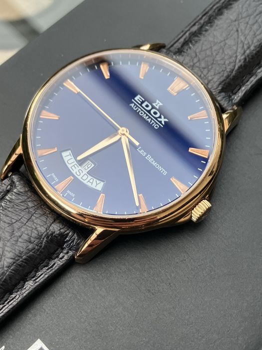 Zegarek EDOX Les Bemonts Automatic Day-Date