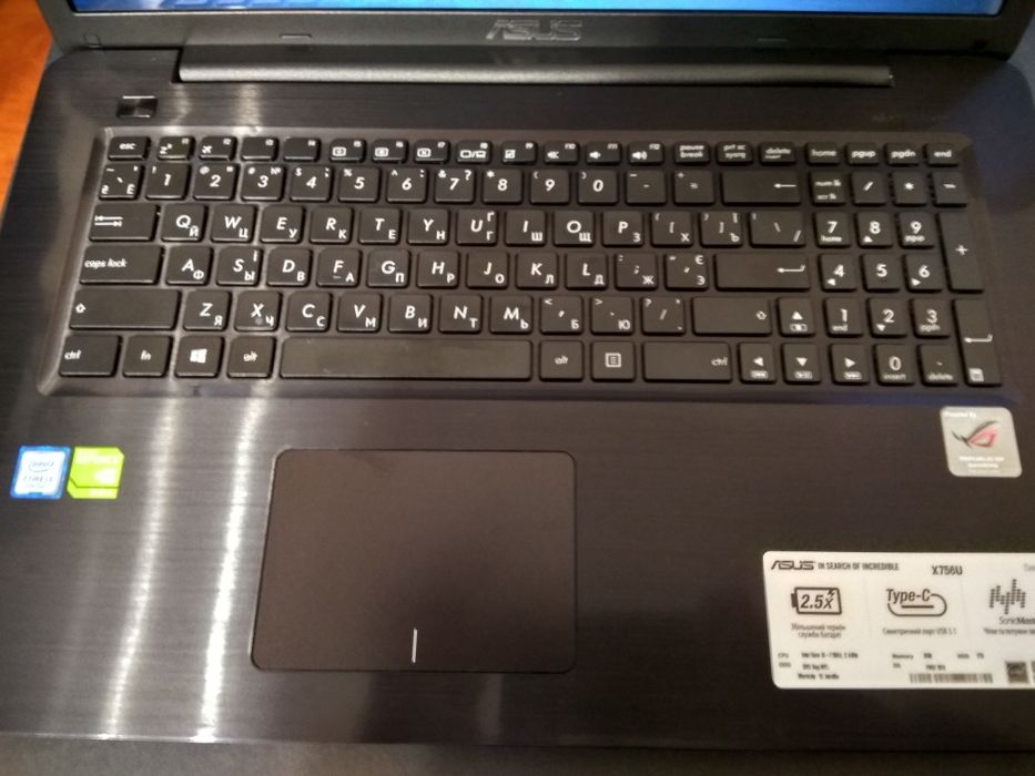 Ноутбук 17.3 Asus X756 i3 7100u/gt940mx 2gb + рюкзак