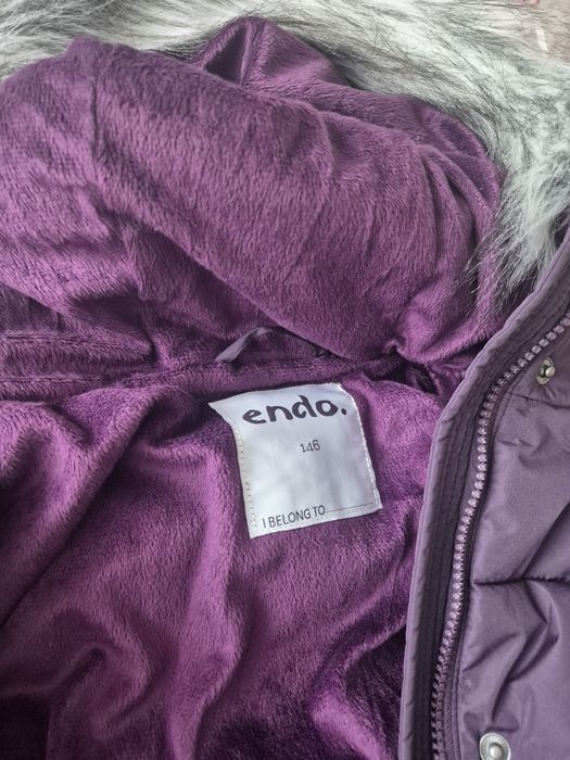 Kurtka płaszcz parka Endo r. 146 zimowa ciepła jak nowa