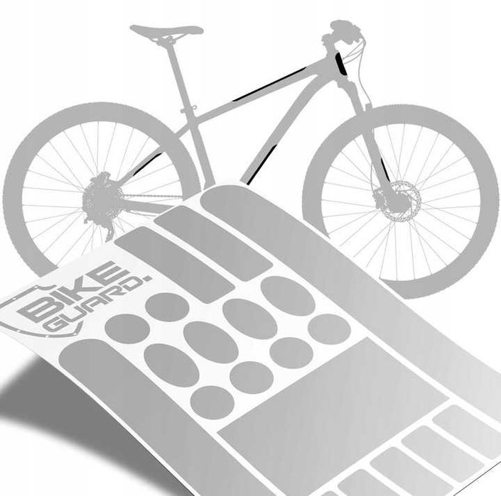 Naklejki Ochronne Na Rower 20szt 40x28cm BEZBARWNE