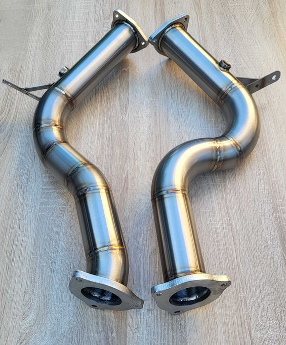Даунпайп Porsche Cayenne E2 958 3.0T V6 HYBRID Downpipe HEAT SHIELD
