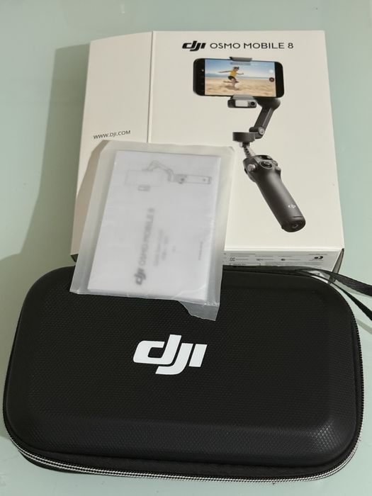 Dji Osmo Mobile 8 como novo, na garantia. Pack de acompanhamento avançado.