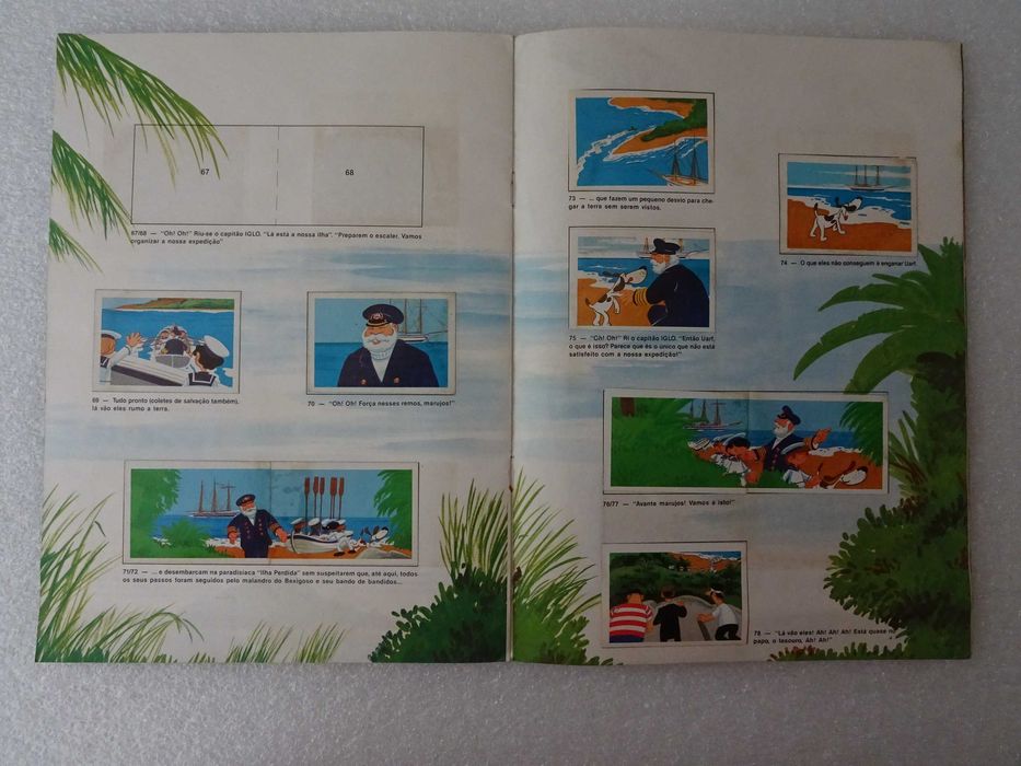 Caderneta de cromos As Aventuras do Capitão Iglo - tem 74 cromos
