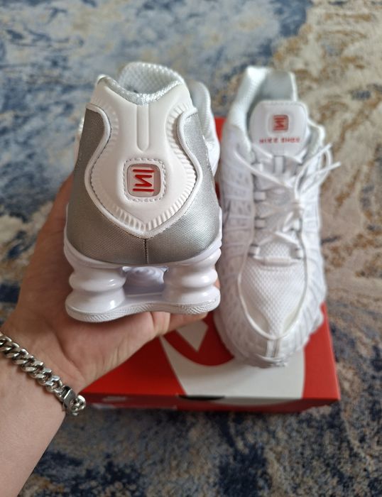 Buty Nike Shox TL White Metallic Silver r.42.5