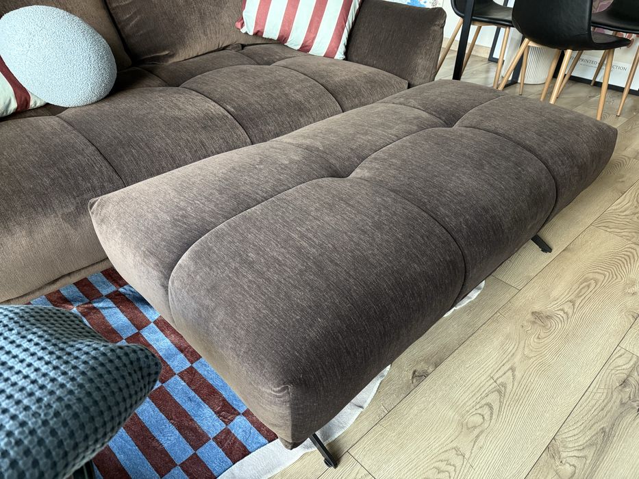 Puf w kolorze czekoladowym 135x67