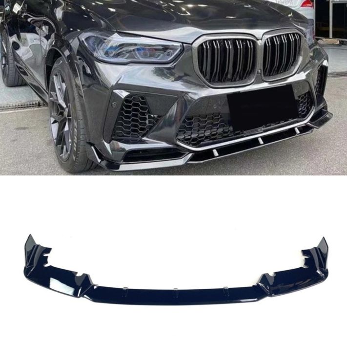 Накладка переднього бампера (губа) BMW X5M G05 F95 2019-2022 Gloss Black